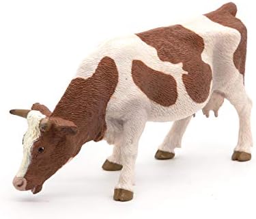Figura de vacă simmentală de pășunat, multicolor