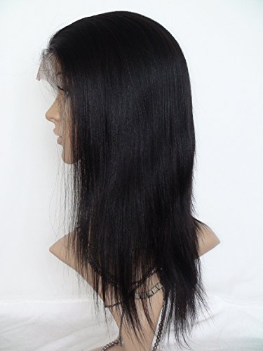 Bună Quanlity 18 Peruci de păr negru dantelă completă Peruci de păr uman Filipine Virgin Remy Păr Uman culoare yaki italiană #1B