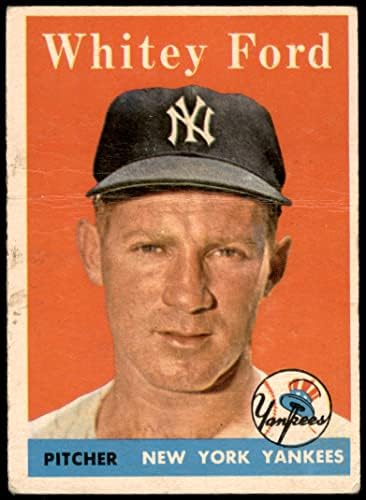 1958 Topps 320 Whitey Ford New York Yankees Yankees bun