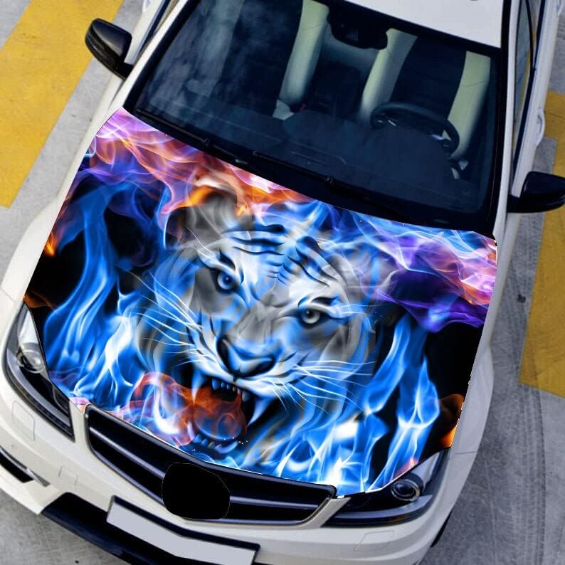 Lion Tip Car Hood Decal, leu, autocolant de vinil, decal grafic, decal de camion, grafic de camion, decalare de capotă, lup, leu 59 INX39in