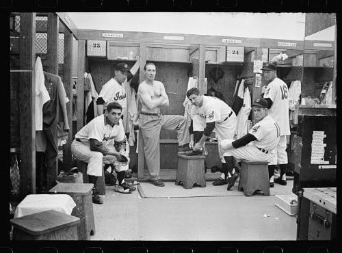 Foto: jucător de echipă de baseball din Cleveland Indians, vestiar, 1954, Wynn, Garcia, Newhouser