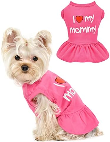 Animale de companie câine haine Tricou Mathers zi drăguț câine rochie catelus Vara Îmbrăcăminte câine fusta cu Volane Rochii