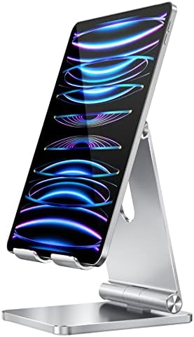 Suport pentru suport pentru tabletă pliabilă Maxonar, tabletă reglabilă Telefon Dock Construit din aluminiu compatibil cu 2022 iPad / iPad Pro, iPad Air / iPad Mini [4.7 -13], Galaxy Tab S8- Silver