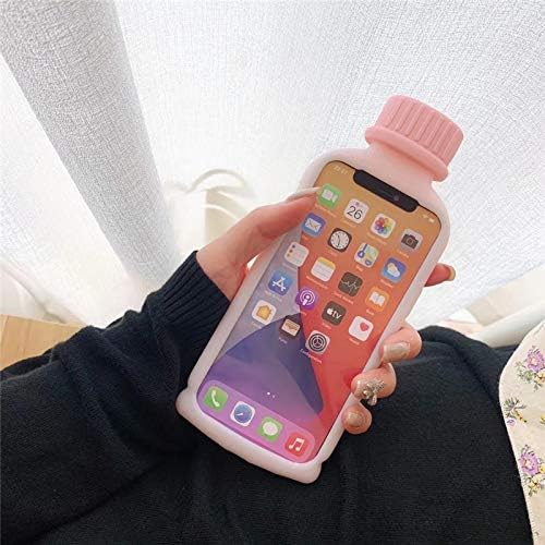 Carcasă din silicon moale ultra groasă pentru iPhone iPhone 13 Pro Max Peach Tea Bea Băutură Băutură Coreeană Coreeană 3d Desen
