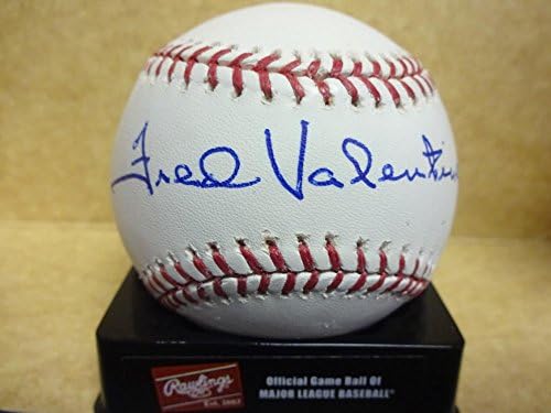 Fred Valentine Senators/Orioles a semnat M.L. Baseball w/coa