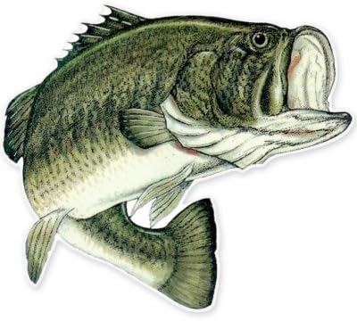 Ak Wall Art Largemouth bas pescuit pește vinil autocolant-Casca de telefon Auto-selectați dimensiunea