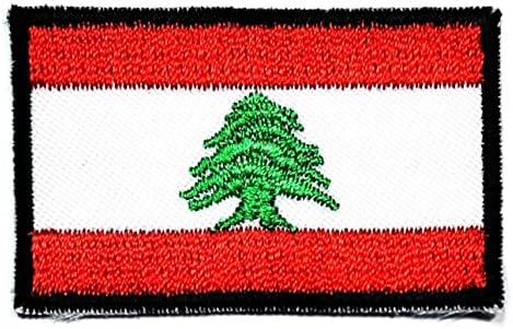 Kleenplus 1.2x2 INCH. Mini Liban Pavilion Patch-Uri Pavilion Emblema Costum Uniforme Tactice Militare Brodate Aplicatiile Patch