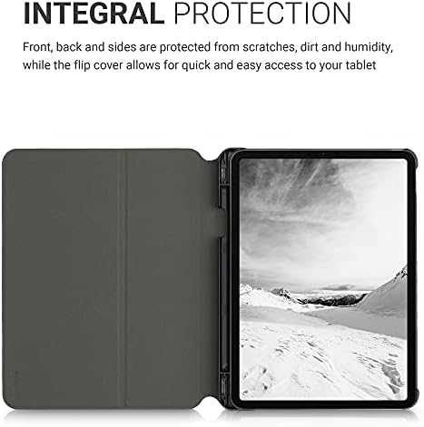 Carcasă KWMobile compatibilă cu Apple iPad Pro 11 - / - Slim Book Style Tablet Cover cu caracteristică de suport - gri închis
