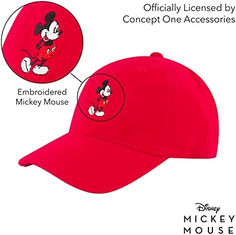 Concept One Disney Mickey Mouse Pălărie De Baseball, Spălat Twill Bumbac Reglabil Tata Cap