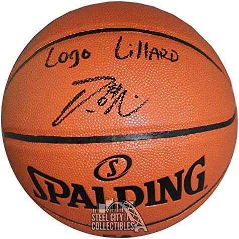 Damian Lillard Autografat Baschet Spalding cu logo -ul Lillard INSC - JSA COA - baschet autografat
