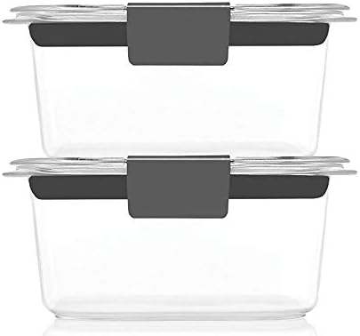 Container de depozitare a alimentelor Brilliance, mic, 1,3 cană, clar, Set de 10