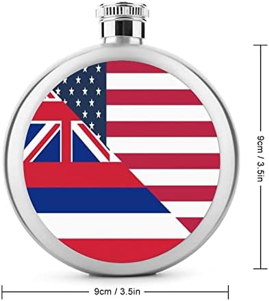 Steagul de Stat american și Hawaii balon de vin din oțel inoxidabil pentru bărbați, Femei, Sticlă, Sticlă portabilă de lichior,