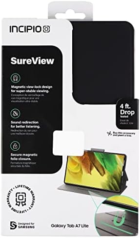 Seria Incipio Sureview Folio Case pentru Galaxy Tab A7 Lite Tablete - Negru