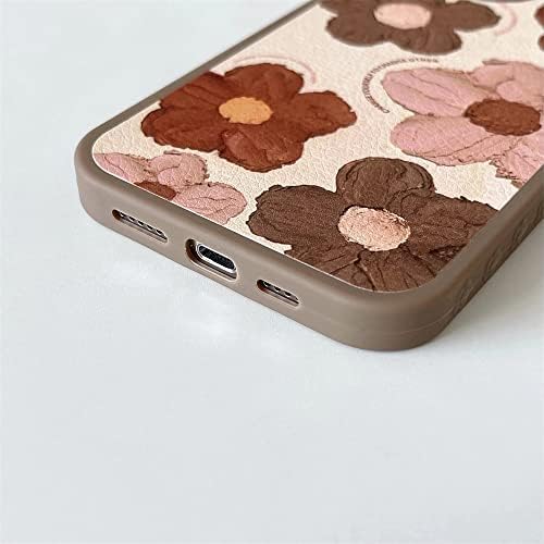 Carcasă de telefon cu flori pentru pictură în ulei pentru iPhone 12 Pro Cover Fashion Cute Frame Side Design Case de protecție