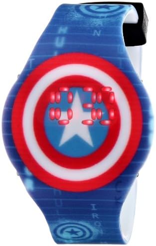 Marvel The Avengers Kids' CTA3119 & 34; Captain America & 34; ceas cu afișaj Digital