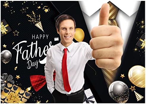 DHXXSC 7x5ft Fericit Ziua Tatălui fundal de aur cravată costum fundal Ziua Tatălui Petrecere fundaluri foto pentru cabina foto