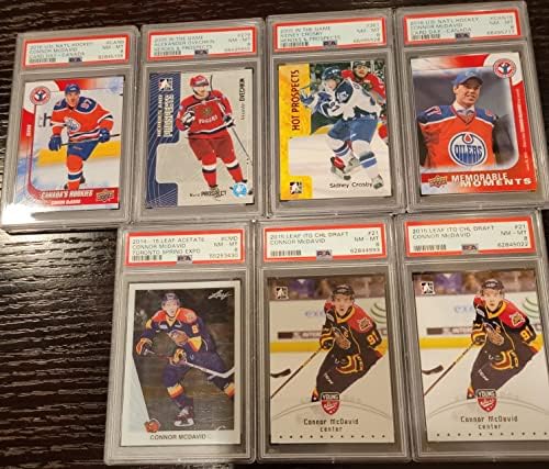PSA Alexander Ovechkin Sidney Crosby Connor McDavid 7 Card Rookie Lot Gradat PSA 8 NM-M NHL Superstar Players