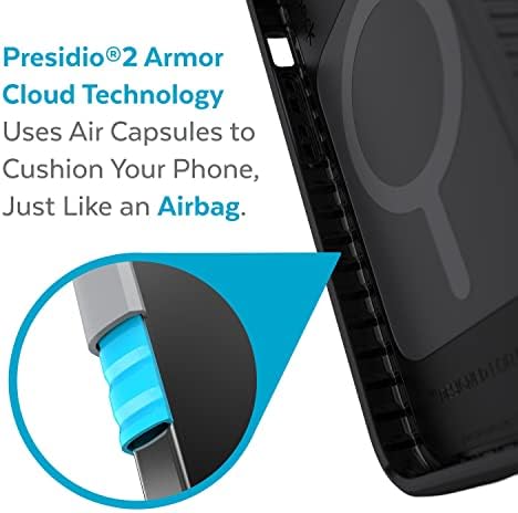 Presidio2 Grip compatibil cu Magsafe iPhone 13 Pro Max Case Black/White