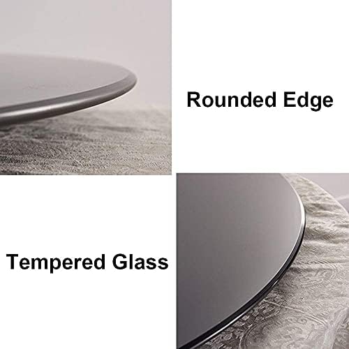 Lixfdj Sticlă temperată durabilă Susan Susan Placă turnantă pentru platou de masă tavă rotativă tavă rotativă - Negru - Fără