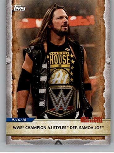 2020 Topps WWE Road to WrestleMania 62 AJ Styles Wrestling Card de tranzacționare