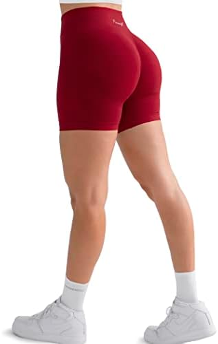 Pantaloni scurți de antrenament Frestout Femei pentru femei înalte cu talie fără probleme de burtă, scrunch