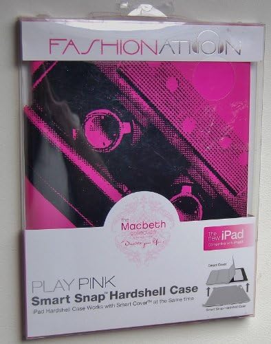 Fashion Colecția Macbeth Play Pink iPad Smart Snap Hardshell Carcasă