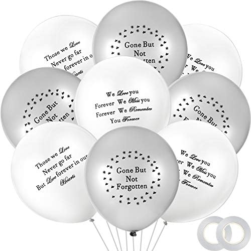 105 piese eliberează baloane memoriale baloane funerare baloane baloane personalizate cu 2 role de panglici cu balon pentru