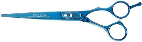 Master Grooming Tools 5200 Foarfece albastre din Titan-foarfece de înaltă performanță pentru îngrijirea câinilor-drepte, 6