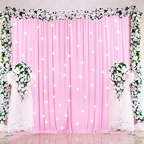10ft x 10ft roz fundal perdea pentru petreceri roz deschis rid fundal gratuit draperii panouri pentru Baby Shower nunta ziua