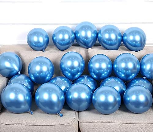 Baloane albastre metalice pentru petrecere 100 buc