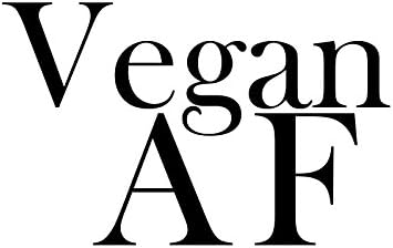 Vegan AF 6 vinil auto Decal - [Alb]