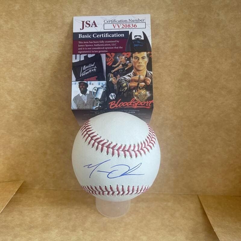 Matt Olson Atlanta Braves a semnat autografat M.L. Baseball JSA VV20836 - baseball -uri autografate