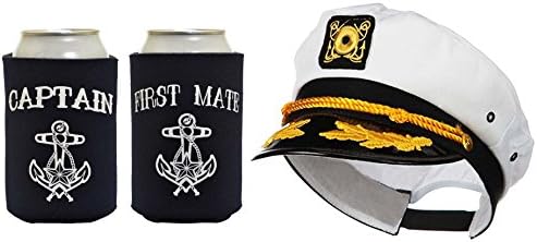 Căpitan Hat Yacht Cap amuzant Coolie Căpitan și primul partener Can Coolie Bundle Navy