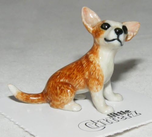Little Critterz Chihuahua Rascal - Câine multicolour pentru casă decor pentru animale în miniatură figurină din porțelan