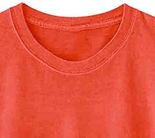 Tricouri din 4 iulie pentru femei libere casual supradimensionate steag american imprimat cu gât cu mânecă scurtă cu mânecă scurtă topuri pulovere