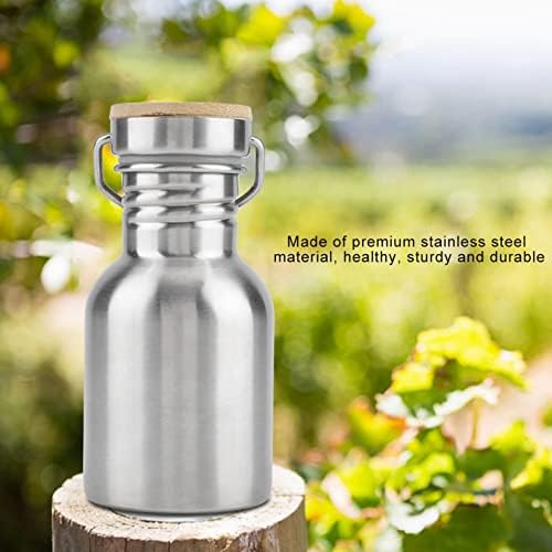 Sticlă de apă din oțel inoxidabil, cană de băutură cu apă portabilă în aer liber pentru călătorii, camping, drumeții