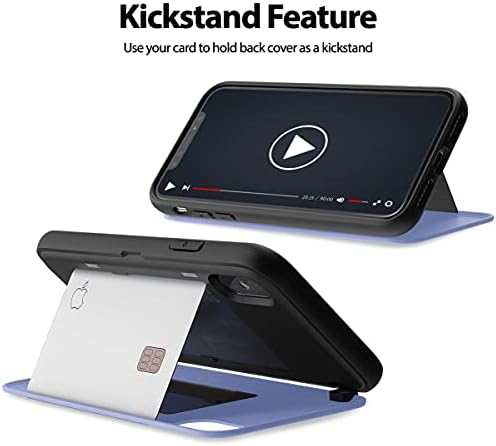 GOUSPERY Magnetic Secure Bumper compatibil cu carcasa iPhone XS/carcasă iPhone X, carcasă pentru portofel de card, Magnet Easy