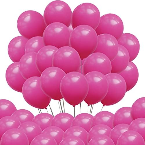 Neo Loons 5 Standard Fuchsia Premium Latex Balloons excelent pentru copii, zile de naștere pentru adulți, nunți, recepții,