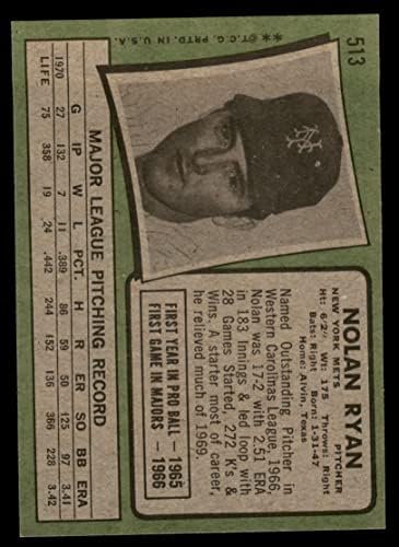 1971 Topps 513 Nolan Ryan New York Mets NM Mets