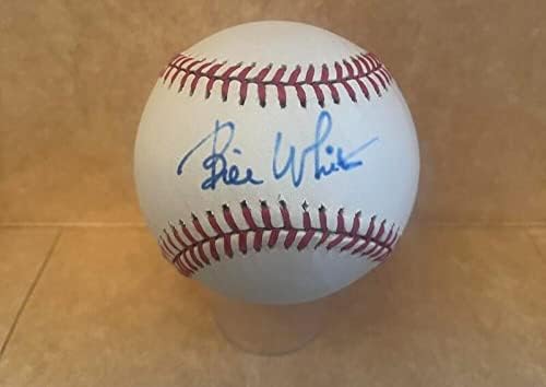 Bill White Yankees Anunțer A.L semnat Auto M.L. Baseball - baseball -uri autografate