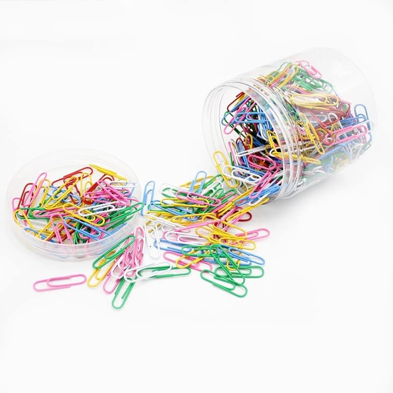 Clipuri de hârtie colorate cu suport, 770 buc Clipuri de hârtie colorate mici Clipuri de hârtie reutilizabile pentru utilizare la birou sau cadou pentru studenți