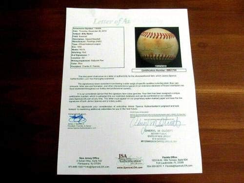 Billy Martin NY Yankees a semnat automat automat Charles Feeney Onl Baseball JSA LOA - MLB Game a folosit baseball -uri