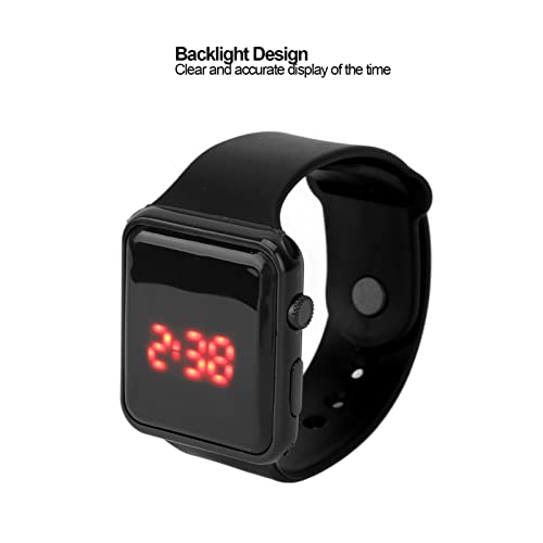 Copii Ceas Digital, impermeabil Silicon Watchband zero dovada LED ecran Quadrate forma lumina de fundal Design Digital ceas