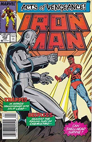 Iron Man #252 VF / NM; carte de benzi desenate Marvel / acte de răzbunare