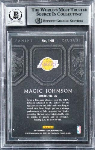 Magic Johnson Semnat 2014 Panini Excalibur CC #148 Card Auto 10! Bas Slabbed - Basketball Slabbed Rookie Cards