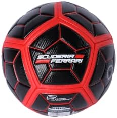 Ball de fotbal Dakott Ferrari nr. 5 Ediție limitată - Greutate oficială a meciului - Jucători de fotbal pentru tineret și adult - umflați și jucați -vă cu construcții durabile, de lungă durată și mingi de fotbal atractive, negru