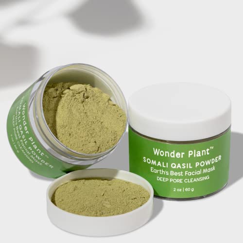 Wonder Plant | pulbere somaleză Qasil | față, corp, păr | curățare profundă a porilor / 2 oz