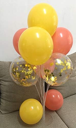 Tsotu baloane galbene și portocalii - baloane de confetti din aur din latex pentru floarea soarelui temă Ziua Recunoștinței