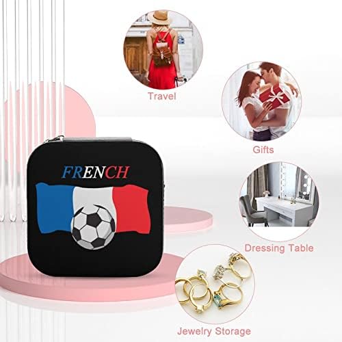 Fraburi de fotbal de fotbal cutii de bijuterii din piele portabilă afișare portabilă depozitare cutia de depozitare mini carcasă pentru femei cadou