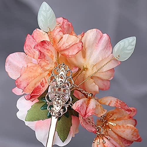 N/A Big Flower Pair Basks Color Color Metalpins Clipuri Femei Fete fete Coafuri bijuterii Chinsese în stil Chinsese Pandantiv